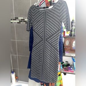 Vintage Caché black and gray dress size small